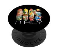 Italia, Vacanze Italiane, Italia Lover Tee, Italia Mappa, Italiano PopSockets PopGrip Adesivo