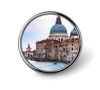 Italia Veneto Venezia Basilica Graziosa Spilla da Risvolto Spilla Distintivo Metallo Rotondo Giacca Cappello Borsa Accessori Gioielli