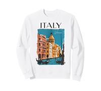 Italia Venezia Vintage Viaggi Grafica Retro Italia Estetica Felpa
