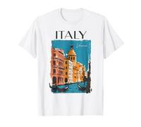 Italia Venezia Vintage Viaggi Grafica Retro Italia Estetica Maglietta