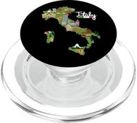 Italia Viaggi Mappa Bandiera Italia Orgoglio Souvenir Vacanza PopSockets PopGrip per MagSafe