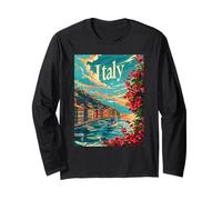 Italia Vibrante Costiera Fuga Bellezza Maglia a Manica