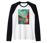 Italia Vibrante Costiera Fuga Bellezza Maglia con Maniche Raglan