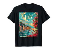 Italia Vibrante Costiera Fuga Bellezza Maglietta