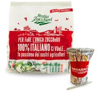 Italia Zuccheri - Bustine Di Zucchero Monodose 1Kg + Omaggio 50 Palettine Compatibile In Ogni Sacchetto