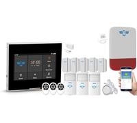 ITALIAN ALARM - Allarme Casa Senza Fili WiFi con Sirena Esterna, Kit Antifurto Casa Wireless, Sistema Sicurezza Completo con APP, Supporta Sim Gsm 4G. Già Configurato, Videotutorial, Assistenza Italia