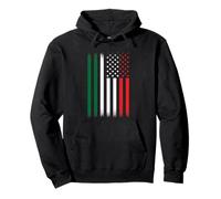 Italian American Flag Felpa con Cappuccio