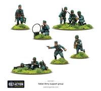 Italian Army Support Group - Miniature in metallo scala 28 mm per Bolt Action by Warlord Games - miniature altamente dettagliate della Seconda Guerra Mondiale per Wargaming da tavolo