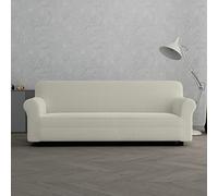 Italian Bed Linen CD-IR-PANNA-3P Copridivano Elastico Iris, 96% Poliestere + 4% Elastan, Panna, 3 Posti