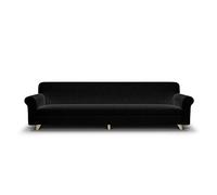 Italian Bed Linen CDPBNERO4P Copridivano, 97% Poliestere + 3% Elastan, Nero, 4 Posti