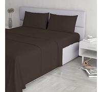 Italian bed Linen Cl El Marrone 2Pst Completo Letto, Microfibra, Matrimoniale, 240 x 270 cm, 4 unità