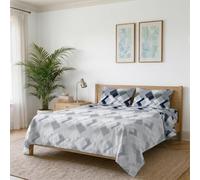 Italian Bed Linen Completo Letto Infinity No Stiro | Set Letto Matrimoniale, Prodotto in Italia, Microfibra, Sopra 240x270 cm, Sotto 170x200, Federe 50x80 cm, Block