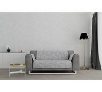 Italian Bed Linen Copridivano Antiscivolo Glamour, Grigio Chiaro, 2 Posti