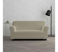Italian Bed Linen Copridivano Elastico Dahlia - Proteggi Divano Elasticizzato 150-180 cm, 2 posti, Fodera Estensibile - Tortora