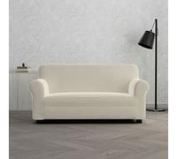 Italian Bed Linen Copridivano Elastico Dahlia - Proteggi Divano Elasticizzato 150-180 cm, 2 posti, Fodera Estensibile - Panna