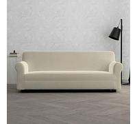 Italian Bed Linen Copridivano Elastico Dahlia - Proteggi Divano Elasticizzato 190-260 cm, 3 posti, Fodera Estensibile - Panna
