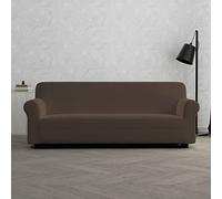 Italian Bed Linen Copridivano Elastico Dahlia - Proteggi Divano Elasticizzato 190-260 cm, 3 posti, Fodera Estensibile - Marrone
