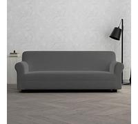 Italian Bed Linen Copridivano Elastico Dahlia - Proteggi Divano Elasticizzato 190-260 cm, 3 posti, Fodera Estensibile - Grigio Scuro