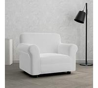 Italian Bed Linen Copridivano Elastico Dahlia - Proteggi Divano Elasticizzato 80-100 cm, 1 posto, Fodera Estensibile - Grigio Chiaro