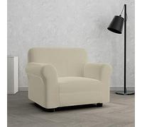 Italian Bed Linen Copridivano Elastico Dahlia - Proteggi Divano Elasticizzato 80-100 cm, 1 posto, Fodera Estensibile - Tortora