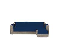Italian Bed Linen Copridivano Trapuntato con Penisola Reversibile TRENDY, 190 cm, Blu Scuro
