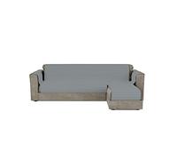 Italian Bed Linen Copridivano Trapuntato con Penisola Reversibile TRENDY, 290 cm,Grigio Chiaro