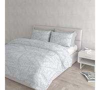 Italian Bed Linen Copripiumino Athena, JANE GRIGIO, 2 Posti