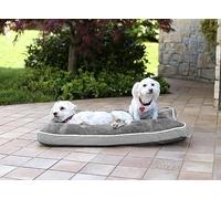 Italian Bed Linen Cuscinone 4 stagioni sfoderabile per animali, Grigio Chiaro, 66x49xh12 cm