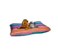 Italian Bed Linen Cuscinone Imbottito per Cani, 60 x 100 cm, Rainbow