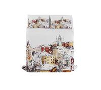 Italian Bed Linen D' Autore Parure Letto Stampa Digitale Sogni D'autore, 100% Cotone, Sd33, Matrimoniale, 255 X 300 X 1 Cm, 3 unità
