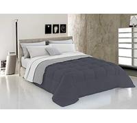 Italian Bed Linen Datex Piumino Invernale, Grigio Chiaro/Grigio Scuro, 1 Posto