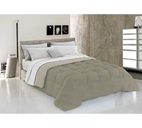 Italian Bed Linen Datex Piumino Invernale, Tortora/Panna, 1 Posto