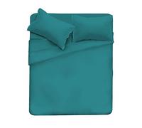 Italian Bed Linen Max Color Completo Letto, 100% Cotone, Verde Bottiglia, 2 Posti