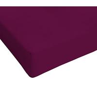 Italian Bed Linen Max Color Lenzuolo sotto a 1 Piazza e Mezza, 100% Cotone, Prugna, 1 Posto e Mezzo
