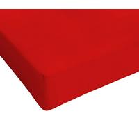 Italian Bed Linen Max Color Lenzuolo sotto a 1 Piazza e Mezza, 100% Cotone, Rosso, 1 Posto e Mezzo