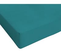 Italian Bed Linen, Max Color, Lenzuolo sotto, Verde Bottiglia, 1 Posto e Mezzo Francese