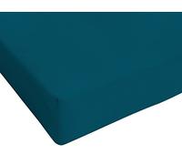 Italian Bed Linen Max Color Lenzuolo sotto a 1 Piazza e Mezza, 100% Cotone, Verde Petrolio, 1 Posto e Mezzo