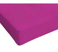 Italian Bed Linen, Max Color, Lenzuolo sotto, Fucsia, 1 Posto