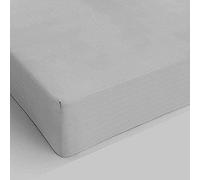 Italian Bed Linen, Max Color, Lenzuolo sotto, Grigio chiaro, 1 Posto