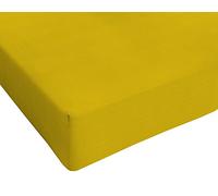 Italian Bed Linen Max Color Lenzuolo sotto Matrimoniale Maxi, 100% Cotone, Senape, King Size