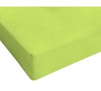 Italian Bed Linen, Max Color, Lenzuolo sotto, Verde Acido, 1 Posto e Mezzo Francese