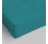 Italian Bed Linen, Max Color, Lenzuolo sotto, Verde Bottiglia, 1 Posto e Mezzo Francese
