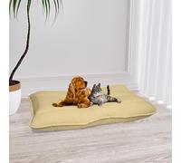 Italian Bed Linen Maxy cuscinone ELEGANT, cuscino per cani e gatti imbottito e trapuntato, 60 x 100 cm, Panna