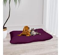 Italian Bed Linen Maxy cuscinone ELEGANT, cuscino per cani e gatti imbottito e trapuntato, 60 x 100 cm, Prugna