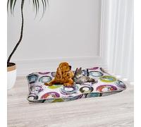 Italian Bed Linen Maxy cuscinone FANTASY, cuscino per cani e gatti imbottito e trapuntato, 60 x 100 cm, Cerchi Astratti