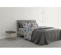 Italian bed Linen MB HOME BASIC Completo Letto “Dafne”, Matrimoniale, Colibrì