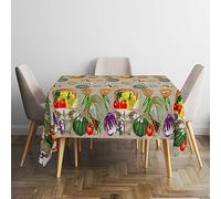 Italian Bed Linen MB HOME ITALY Tovaglia in Panama 100% Cotone, Orto in Tavola, 150x150 cm