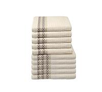 Italian Bed Linen N.10 Pezzi Spugna Kate, rombo Tortora/Panna, 50x100cm