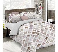 Italian Bed Linen Parure Copripiumino Fashion, Microfibra, Multicolore (Florence), 1 Piazza