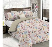 Set Copripiumino Microfibra Fashion, Lavorato in Italia - Parure Copri Piumino - Sacco Piumone 150x200 cm con Patella e Federe Cuscino, Singolo, Marea